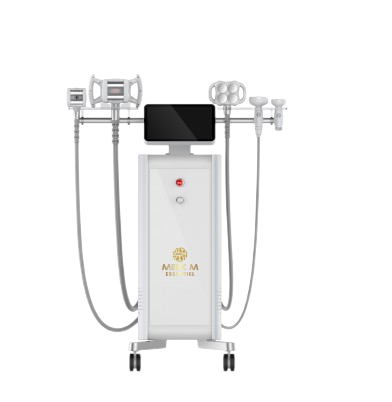 machine Body Shape et ses 6 applicateurs différents : palper rouler, anticellulite, cavitation 4C, radiofrequence, lipo-laser.
