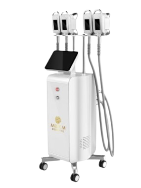 Appareil de Cryolipolyse, avec 4 applicateurs pouvant traiter 4 zones en simultané